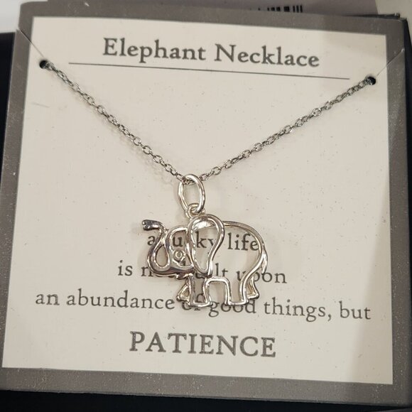 Avon Sterling Silver Necklace Bundle of 4 Hearts Angel Elephant Luxe - Picture 8 of 10